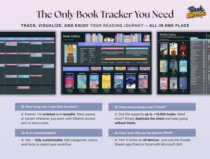 Reading Journal for Excel & Google Sheets